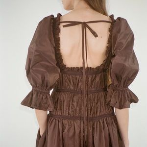 Sandy Liang May May dress Brown NWT